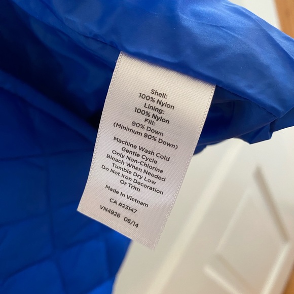 Cobalt Blue Quilted Down Puffer Vest - Picture 4 of 4